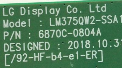 T-CON PARA MONITOR LG QHD CURVO / NUMERO DE PARTE 6871L-5896A / 6870C-0804A / 5896A / LM375QW2-SSA1 / PANEL LM375QW2 (SS)(A1) / MODELO 38WN95C - Imagen 2